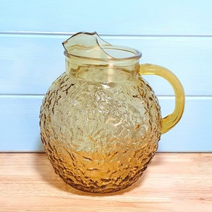 Vintage Anchor Hocking Textured Pitcher