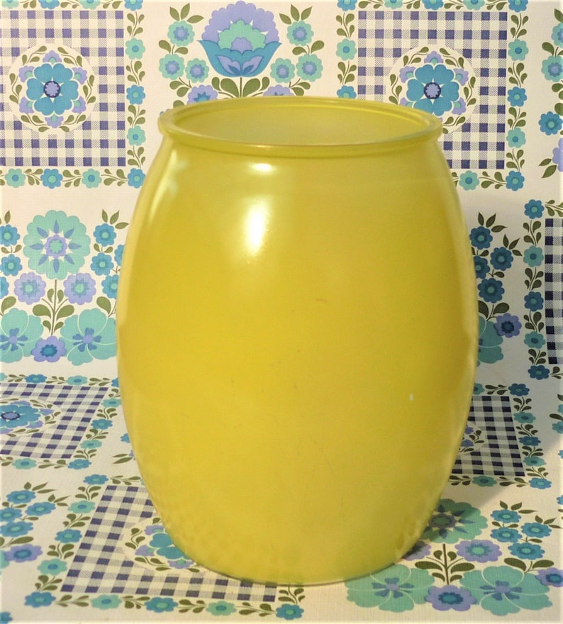 Bartlett Collins Yellow Glass Cookie Jar Etsy