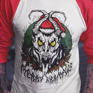 Merry Krampus Unisex Long sleeve Raglan Shirt