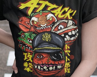 トマト軍団、キラートマトの攻撃 T シャツ