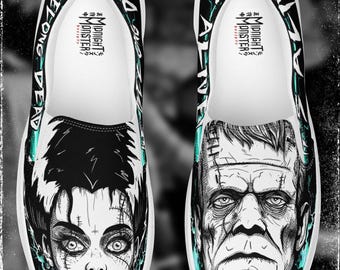 Frankenstein & The Bride Slip-On Shoes