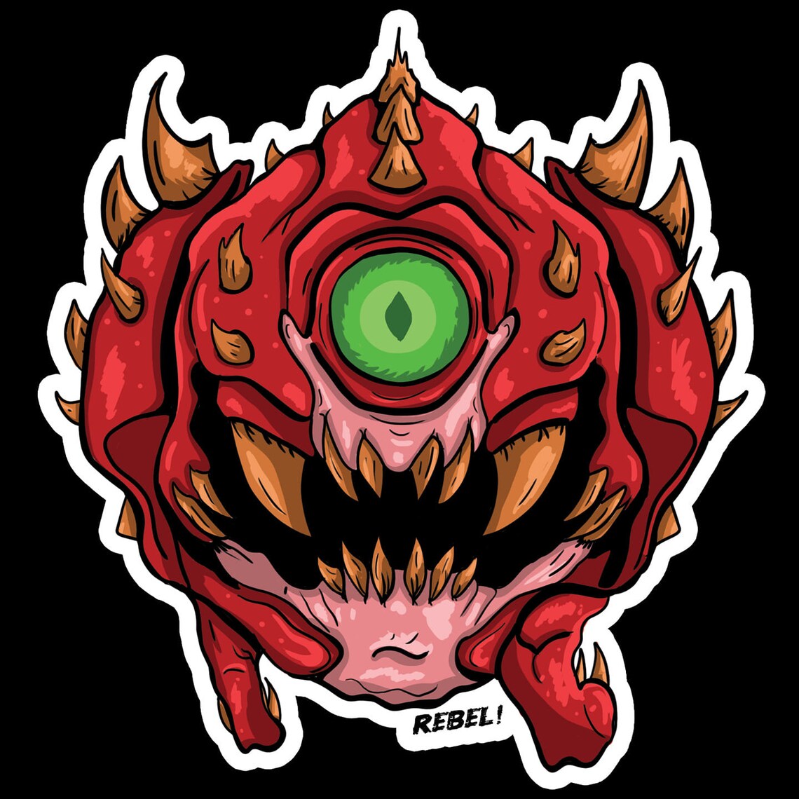 Cacodemon Doom Eternal Die Cut Vinyl Sticker | Etsy