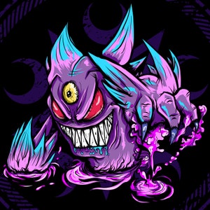Mega Gengar Holographic Sticker