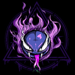 Autocollant holographique Gastly