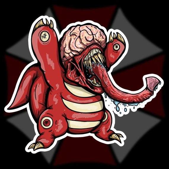 Lickertung. Resident Evil Pokemon Die Cut Vinyl Sticker Etsy