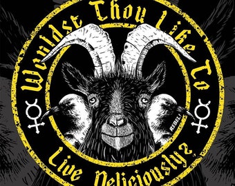 Wouldst Thou Like To Live Deliciously? The Witch Black Phillip Vinyl Sticker