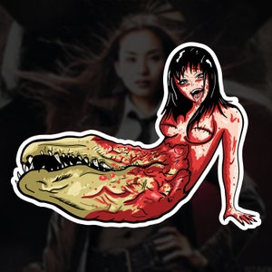 Tokyo Gore Polizei Alligator Girl gestanzter Aufkleber