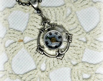 Floating compass pendant silver compass necklace jewelry gift for her real vintage working compass American made nickel free brass