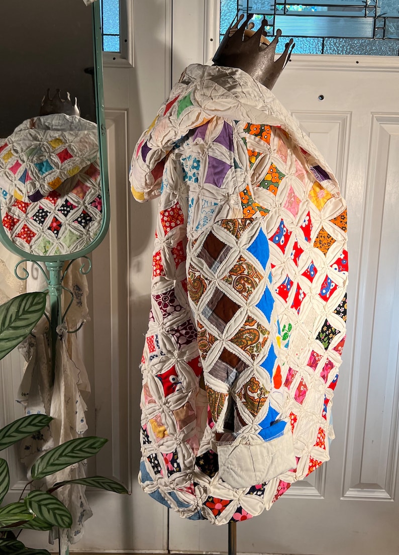 Large Pristine Sixties Fabric cathedral Window Overcoat With - Etsy