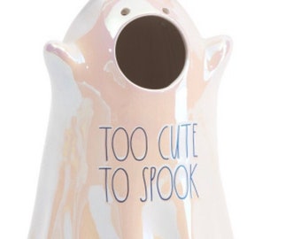 Rae Dunn Too Cute To Spook Luster Birdhouse
