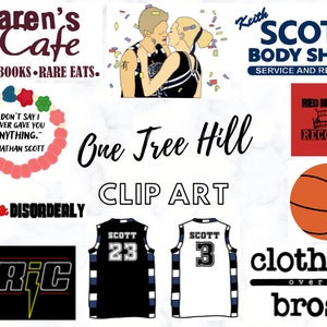 50+ One Tree Hill Clip Art Bundle - Digital Stickers - Commercial and Personal Use - Sublimation - POD - PNG Digital Download