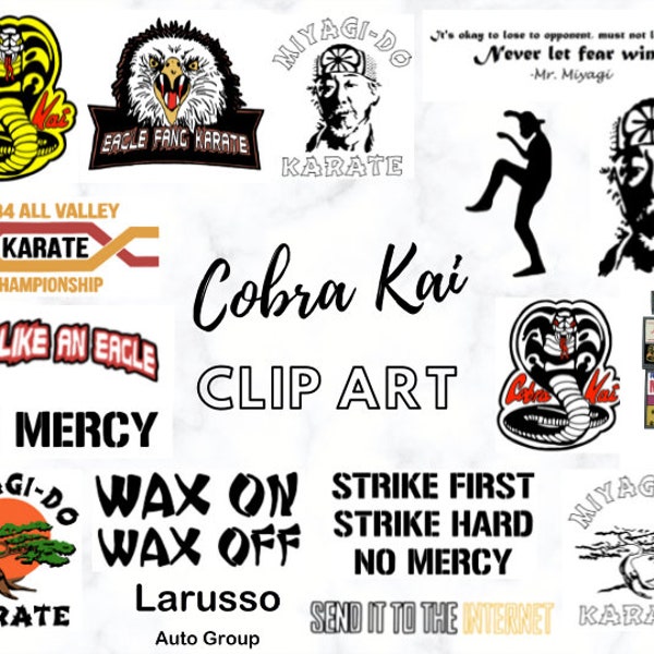 16 Karate Kid/ Cobra Kai Clip Art Bundle - Digital Stickers - Commercial and Personal Use - Sublimation - POD - PNG Digital Download