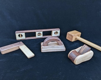 Wooden Toys - Toy Wood-working Tools - Set 1