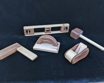 Juguetes de madera - Herramientas de juguete para trabajar la madera - Set 2