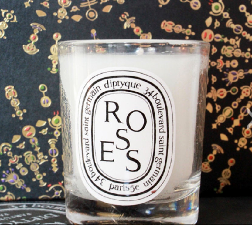 Candles & Holders Cricut Print & Cut FAUX Diptyque Candle Label ROSES