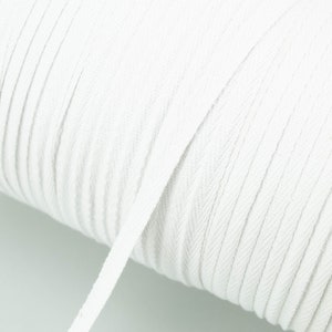 White Cotton Twill Tape Trim 1/4 inch width 100 yards IMPERFECT ATN00845