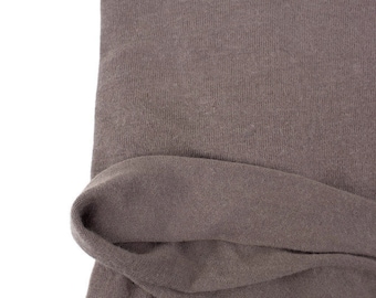 Brown Brushed Sweater Knit Fabric: Viscose Polyester Spandex Blend