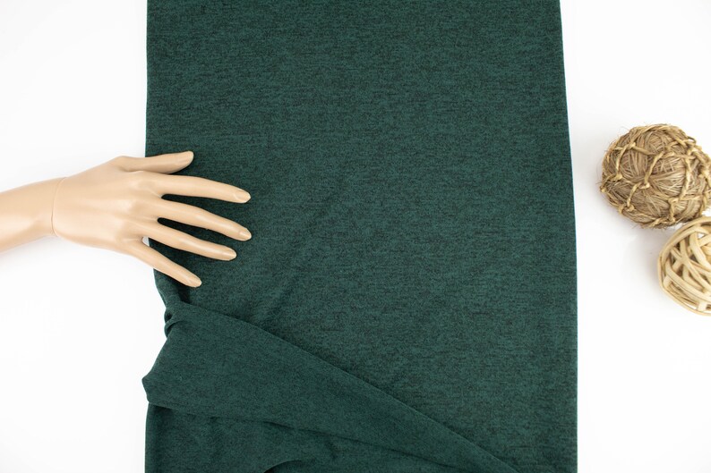 Heather Dark Green Sweater Knit Fabric Remnant 3 Yards OSK01129 - Etsy