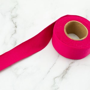 Hot Pink knit jersey bias tape binding tape binding trim 6 yards x 1-1/8 inches wide