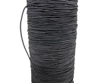 Black 1/16 inch Elastic Trim 10 yards