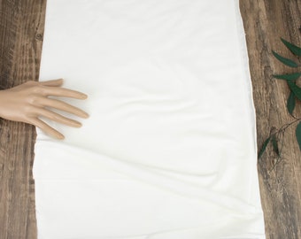 Off White Brushed French Terry Knit Fabric - 2.75 Yards