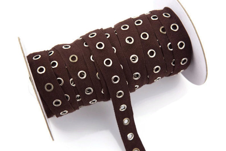 Brown Grommet Tape with Nickel Eyelet Cotton Twill Tape on Etsy