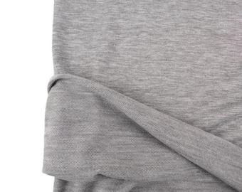 Heather Gray Baby French Terry Knit Fabric by the yard FTK00798R