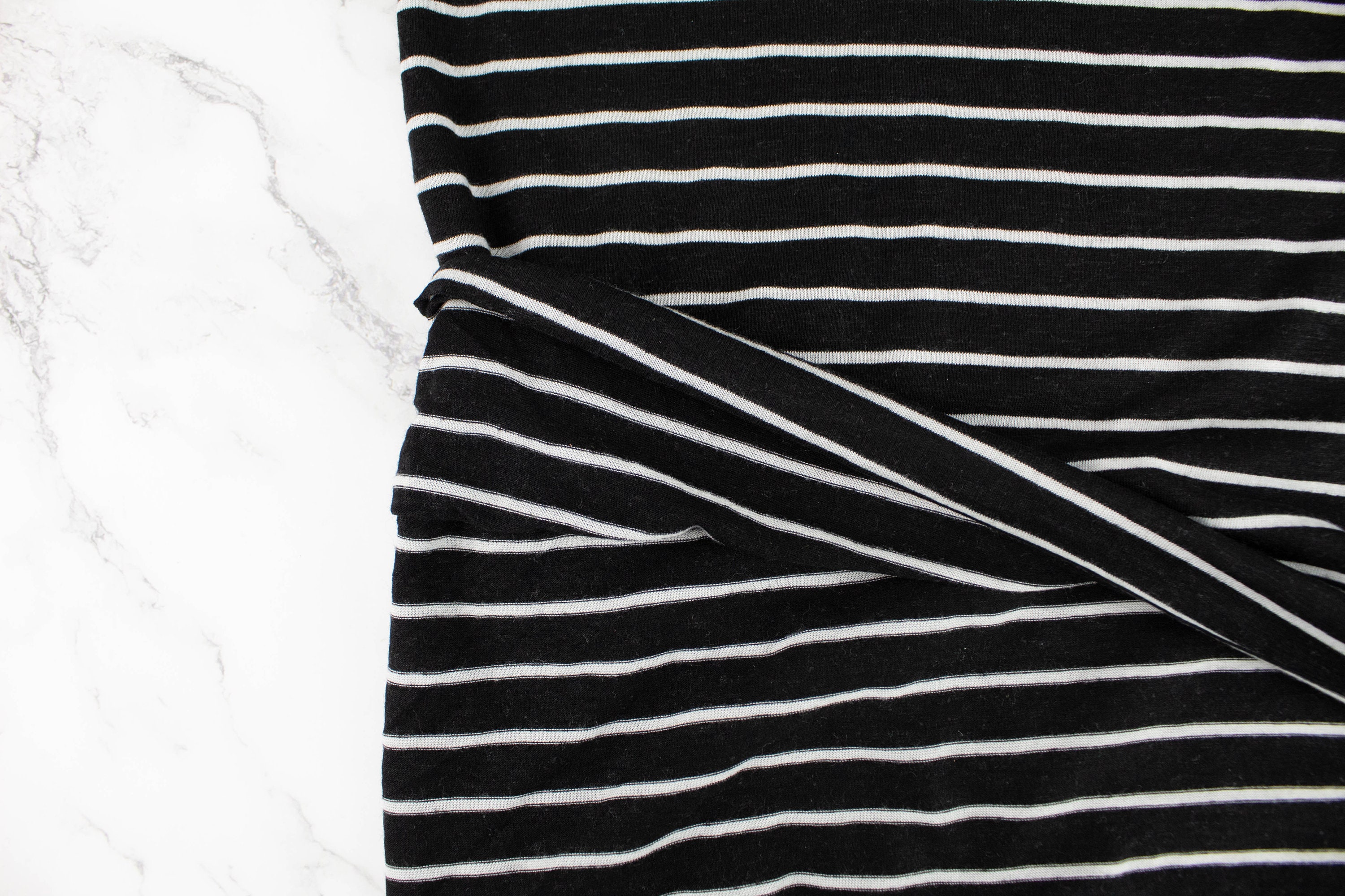 Black Stripe Fabric 