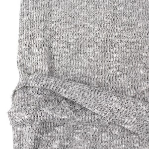 Heather Black and White Rib Sweater Knit Fabric by the yard OSK01024R