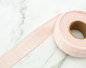 Light Pink rib knit jersey bias tape 10 yards x 1-1/8 inches wide