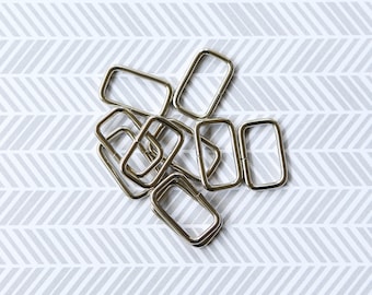 20 Pieces of Small Silver Rectangular Rings  ATN00096