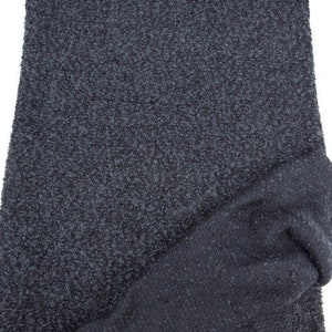 Black and Prussian Blue Boucle Tweed Woven Fabric by the yard ATW00111R