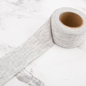 Heather Gray Rib Knit Bias Tape Binding Tape 1.5 inches width x 5 yards