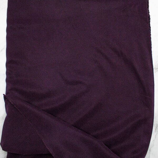 Dark Purple Pique Woven Fabric Remnant 1.25 yards ATW00170