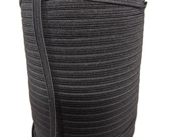 Black 1/4 inch Elastic Trim 10 yards for DIY Sewing Supplies