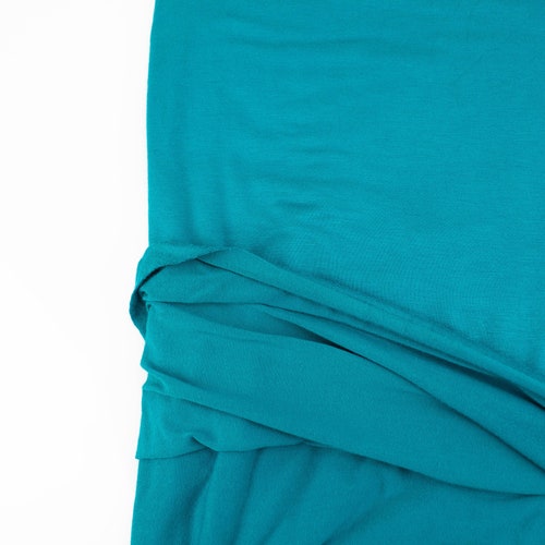 Hemp Spandex Jersey Knit Fabric by the Yard Blue 4 Way Stretch Etsy