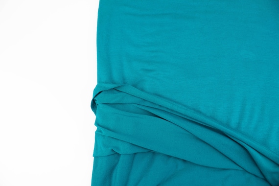 Teal Knit Jersey Fabric by the yard