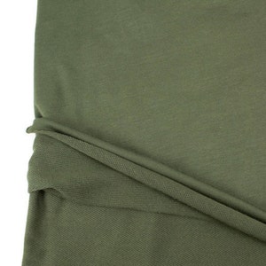 Olive Green Baby French Terry Knit Fabric by the yard FTK00799R