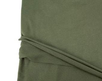 Olive Green Baby French Terry Knit Fabric by the yard FTK00799R