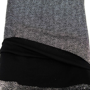 Metallic Silver Black Crinkle Double Face Knit Fabric by the yard