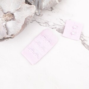 Light Lavender Hook and Eye Bra Closure 2 x 3 for 2 pairs NTN00068