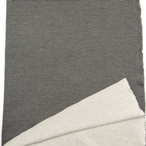 Gray Narrow Stripe Ponte Knit Fabric Double Knit Fabric by the Yard Deadstock Fabric