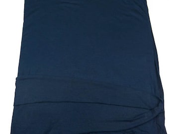 Navy Blue Dark Blue Knit Jersey Fabric by the yard ATK00438R