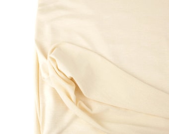 French Vanilla Knit Jersey Fabric Remnant 2 yards ATK00508