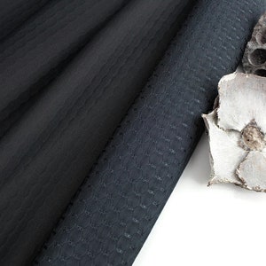 Dark Gray Jacquard Ponte Bonded Knit Fabric by the yard PDK00732R