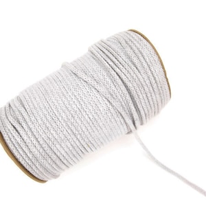 Light Gray Cotton Piping Cord Rope Trim 5mm 10 yards Gray Rope Trim Gray Trim Gray Cord for DIY Sewing and Craft Trim for Piping