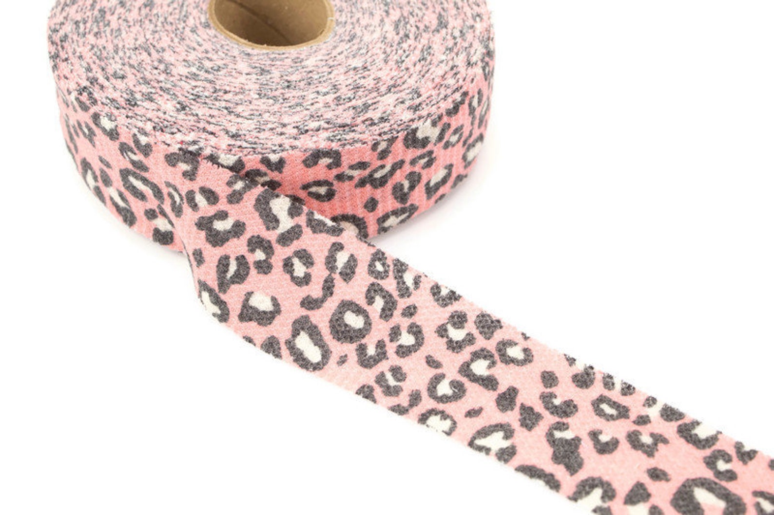 Pink Leopard Print Waffle Knit Bias Tape 1.75 Inches Width X - Etsy