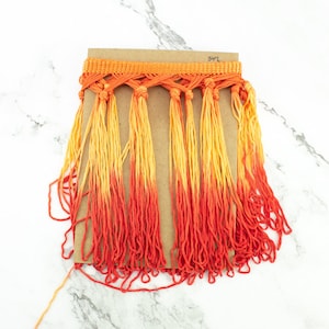 Orange Red Polyester Fringe Trim: Colorful Tassel, 34 inches