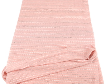 Pink Wavy Stripe Sweater Knit Fabric - Lightweight Viscose Blend By The Yard