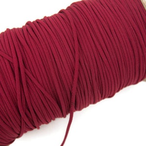 Dark Red Crinkle Gauze Trim Spaghetti Straps Hollow Tube Tubular 10 yards Piece